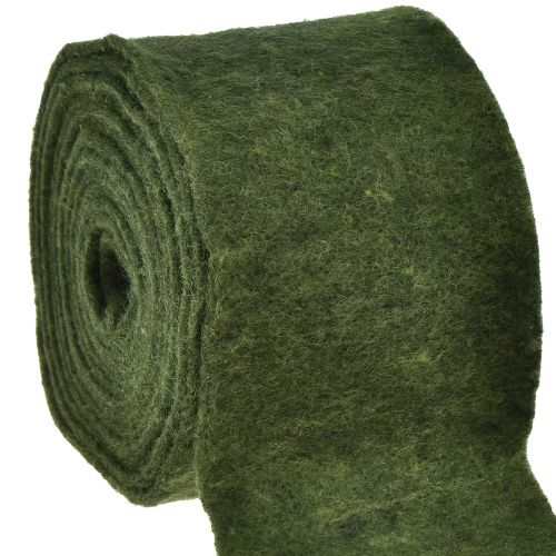 Floristik24 Nastro di feltro nastro di lana feltro artigianale rotolo di feltro verde scuro 15 cm 5 m