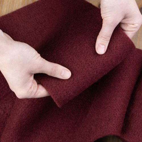 Prodotto Nastro di feltro di lana, rosso scuro, 15 cm x 5 m, per decorazioni e lavori artigianali