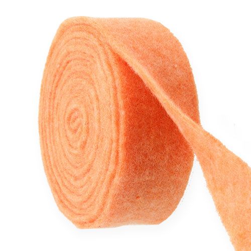 Floristik24 Nastro in feltro arancione 7,5 cm 5 m
