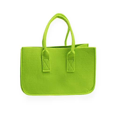Floristik24 Borsa in feltro verde mela 38x20x24 cm