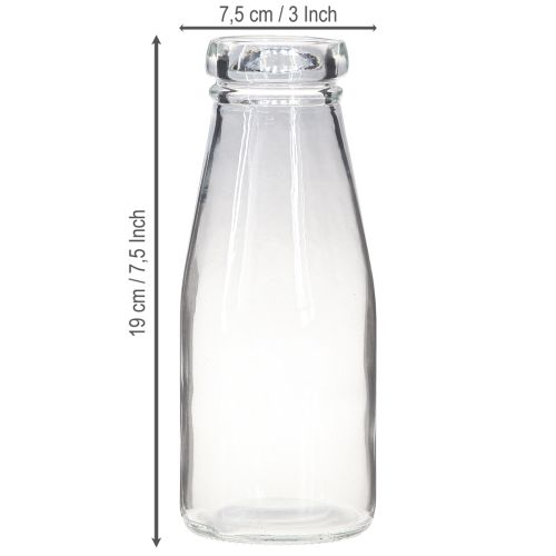 Prodotto Decorazione bottiglia vaso bottiglia in vetro Ø7,5cm H19cm