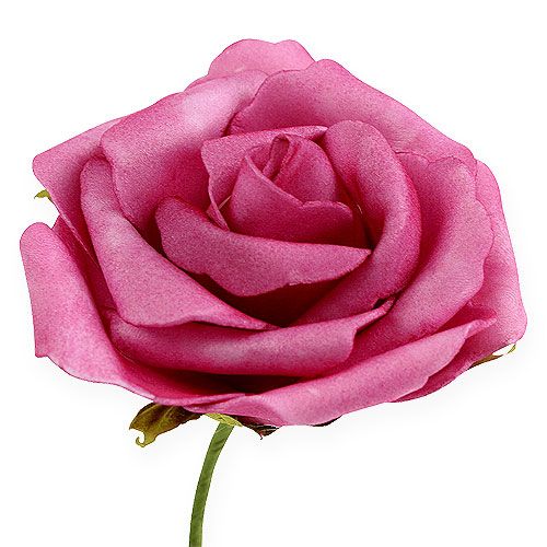 Floristik24 Rose in schiuma Ø 8 cm fucsia 18 pz