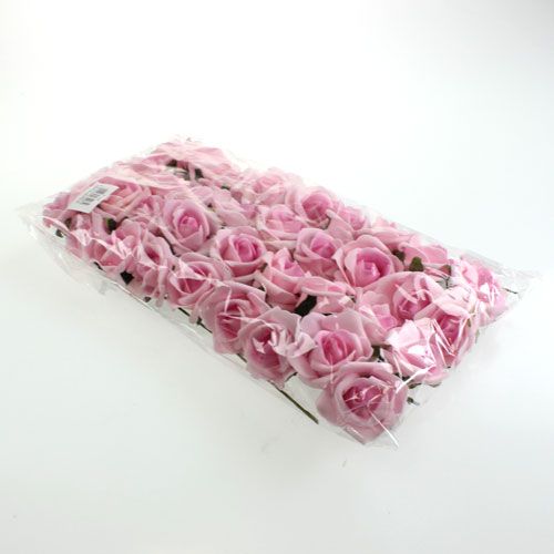 Floristik24 Rosa in schiuma Ø4,5cm viola chiaro 36p