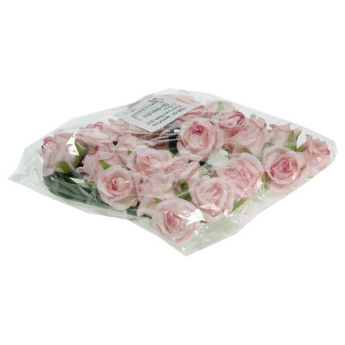 Floristik24 Foam Rose Ø3,5cm rosa salmone 30 pezzi