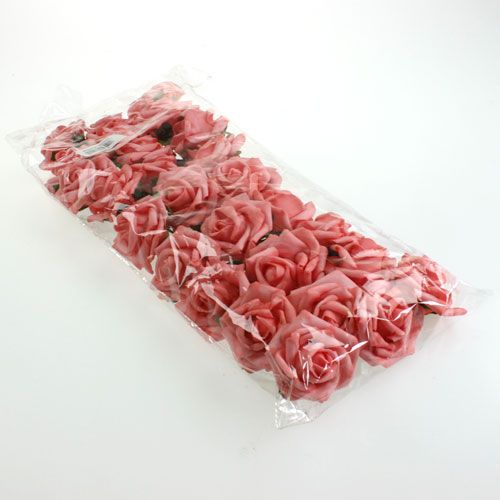 Floristik24 Rosetta in schiuma Ø 6cm rosa 27p