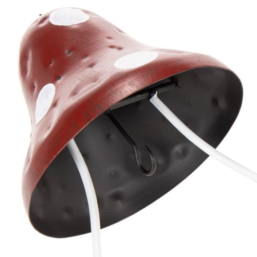 Prodotto Stazione di alimentazione in metallo per amanita muscaria, da appendere, rossa e bianca, 25,5 cm