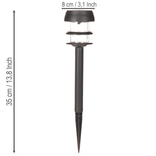 Luci solari da giardino con picchetto, lampade da esterno per vialetti da giardino, 35 cm, 6 pezzi | Floristik24.it