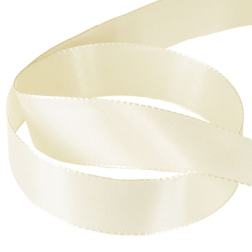 Prodotto Nastro regalo e nastro decorativo in taffetà color crema 25 mm 50 m