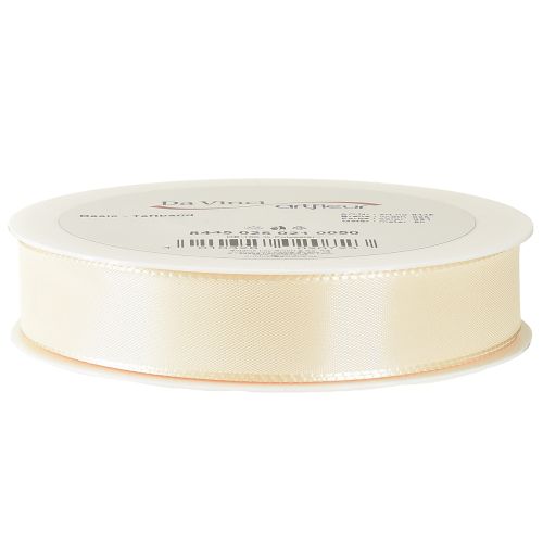 Prodotto Nastro regalo e nastro decorativo in taffetà color crema 25 mm 50 m