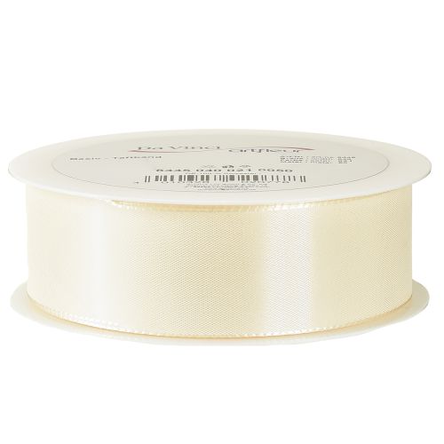 Prodotto Nastro regalo e nastro decorativo in taffetà color crema 40mm 50m