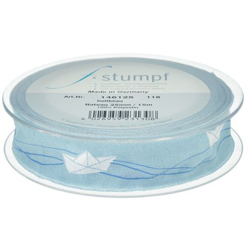 Prodotto Nastro regalo nastro decorativo nave blu marittimo 25mm 20m