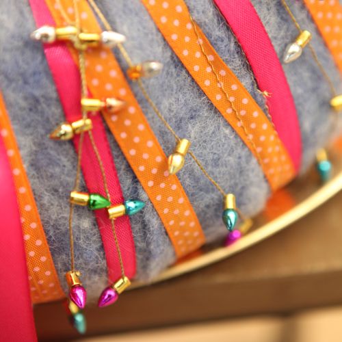 Prodotto Nastro regalo decorativo a pois arancione 10mm 25m