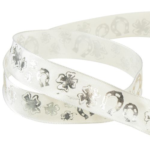 Prodotto Nastro regalo nastro decorativo argento bianco Capodanno 25 mm 18 m