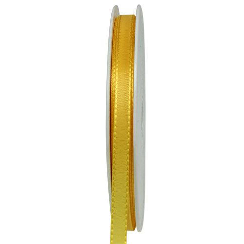 Floristik24 Nastro regalo e decorazione 10 mm x 50 m giallo