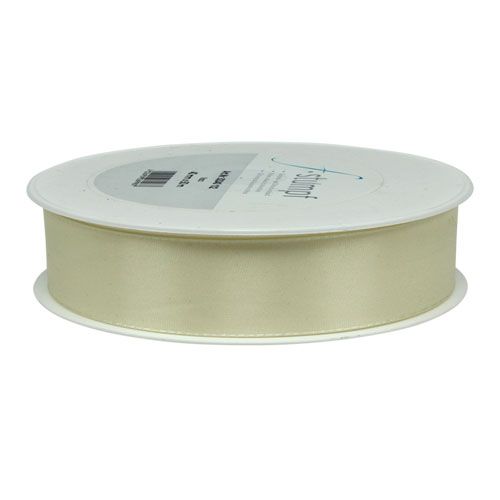 Floristik24 Nastro regalo e decorativo crema 25mm 50m