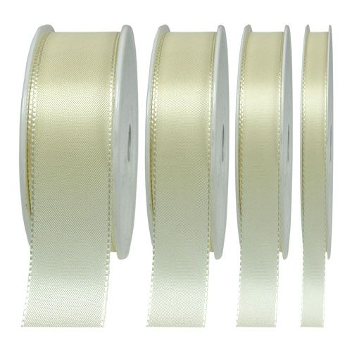Floristik24 Nastro regalo e decorazione crema 50 m