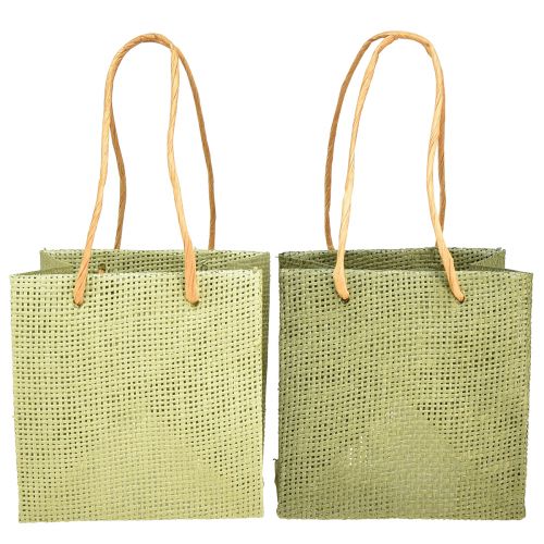 Prodotto Sacchetti regalo con manico in carta stagnola verde 10,5 cm 12 pz