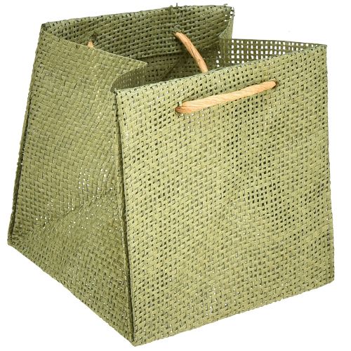 Prodotto Sacchetti regalo con manico in carta stagnola verde 10,5 cm 12 pz