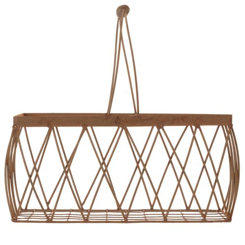 Cestino in filo metallico, effetto ruggine, 28x13,5x14 cm, 2 pezzi | Floristik24.it