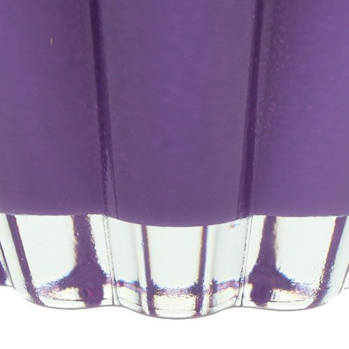 Floristik24 Vaso in vetro &quot;Bloom&quot; viola Ø14cm H17cm