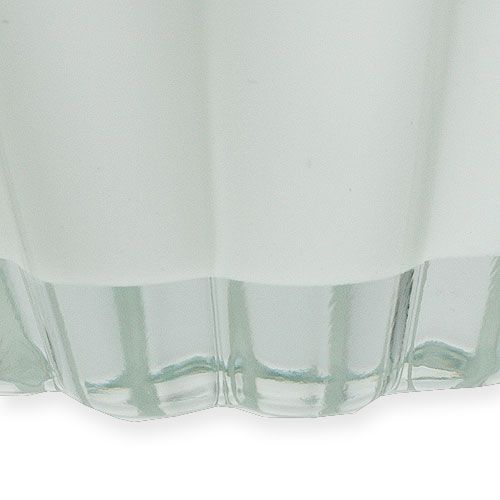 Floristik24 Vaso in vetro &quot;Bloom&quot; bianco Ø14cm H17cm