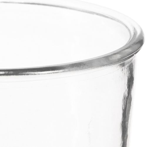 Prodotto Vaso in vetro vaso decorativo conico trasparente Ø12cm H15,5cm 2 pezzi