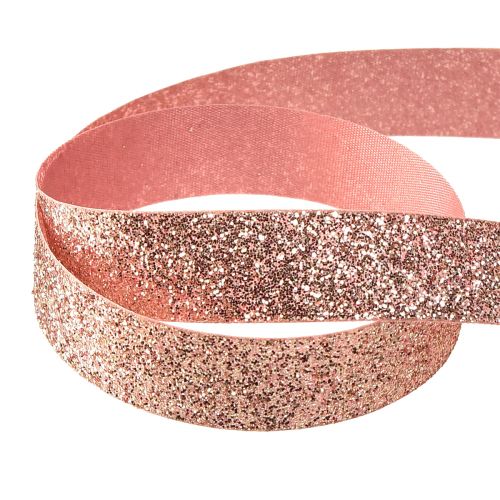 Prodotto Nastro glitterato in nastro rosa per gioielli in mica L15mm L18m