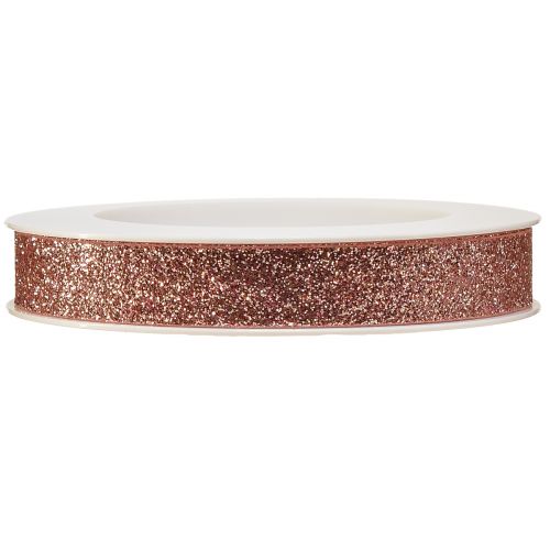Prodotto Nastro glitterato in nastro rosa per gioielli in mica L15mm L18m