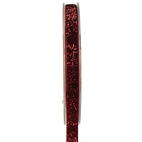 Prodotto Nastro glitter Nastro natalizio rosso scuro L10 mm L10 m
