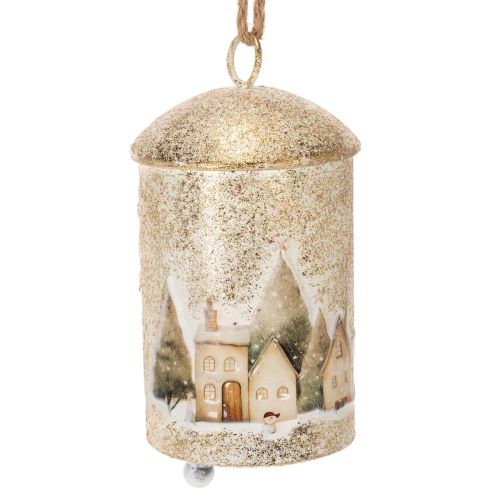Campanulare con motivo di villaggio invernale da appendere, 20 cm acquistare | Floristik24.it