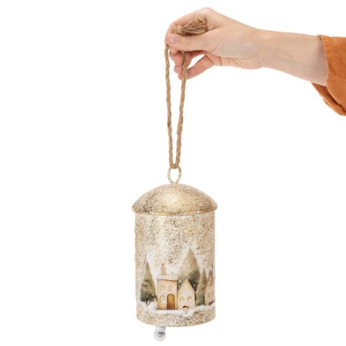 Campanulare con motivo di villaggio invernale da appendere, 20 cm | Floristik24.it