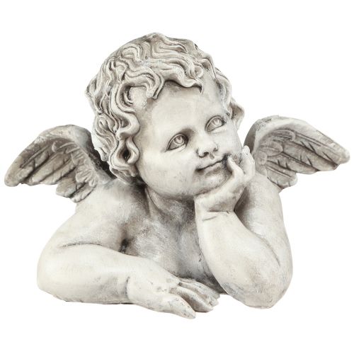 Decorazione tomba busto angelo decorazione tomba poliresina 16×10×11,5 cm 2 pz