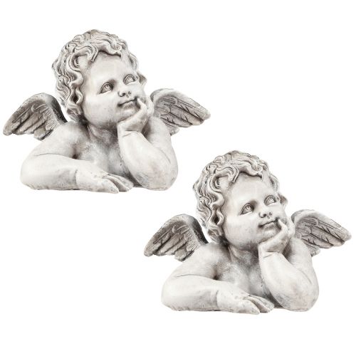 Prodotto Decorazione tomba busto angelo decorazione tomba poliresina 16×10×11,5 cm 2 pz