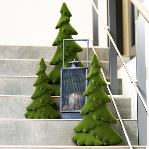 Prodotto Lanterna grande in metallo con finestre in filo grigio antico - 19x36x60 cm - Lanterna decorativa con maniglia per il trasporto