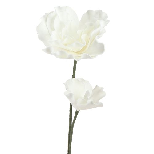 Grandi fiori di schiuma Fiori artificiali di schiuma bianchi 85 cm 2 pezzi