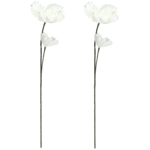 Prodotto Grandi fiori di schiuma Fiori artificiali di schiuma bianchi 85 cm 2 pezzi