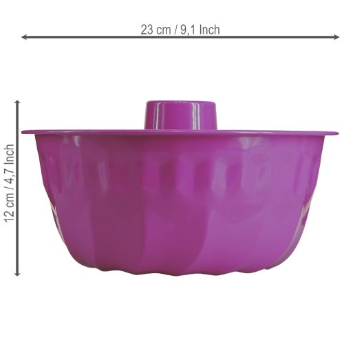 Prodotto Stampo per ciambella, in metallo, stampo decorativo per torte, viola, Ø23cm, H12cm