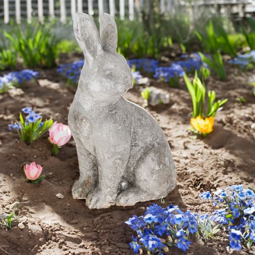 Prodotto Coniglietto pasquale seduto in ceramica grigio antico 13×10×22cm