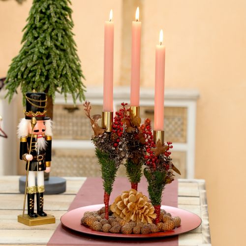 Prodotto Portacandele alto e affusolato, metallo dorato, 27,5 cm, 4 pezzi