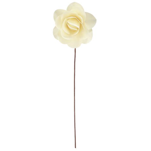 Prodotto Rose decorative in legno rose artificiali color crema rose in legno Ø10cm 12 pz