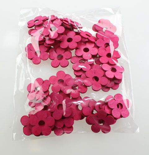 Fiori in legno Ø4cm rosa 72 pz | Floristik24.it