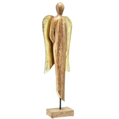 Floristik24 Angelo in legno figura in legno angelo decorazione oro naturale 17×9×60cm