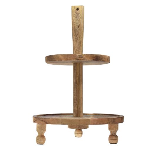 Prodotto Alzata per torta a 2 livelli in legno di mango Ø35 cm/Ø24 cm H51,5 cm
