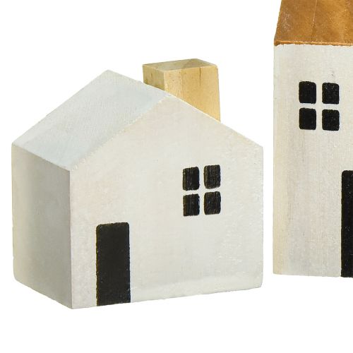 Floristik24 Case decorative in legno case legno bianco marrone 4,5-8 cm 4 pz