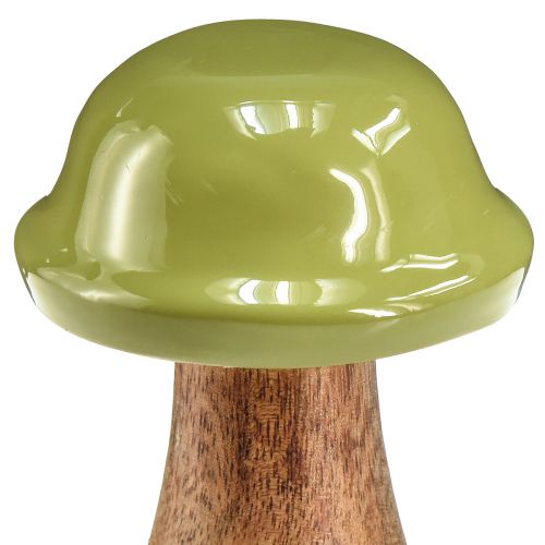Prodotto Funghi in legno funghi decorativi legno grigio verde Ø6cm H10cm 2 pezzi