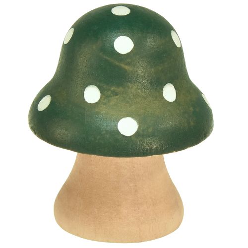 Prodotto Funghi In Legno Funghi Decorativi Mini Funghi Funghi In Legno Verde Menta 4cm 12 pz
