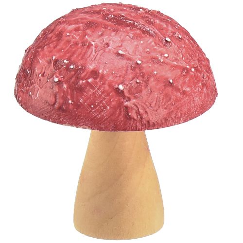 Prodotto Funghi in legno funghi decorativi decorazione da tavola autunno rosso naturale 5×6cm 9pz