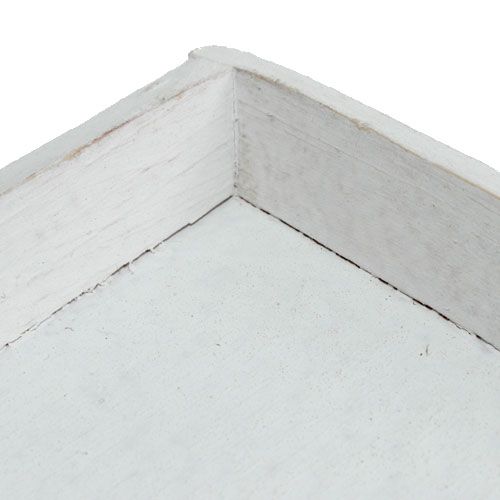Floristik24 Vassoio in legno bianco 30cmx30cm