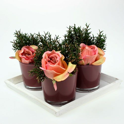 Floristik24 Vassoio in legno bianco 30cmx30cm