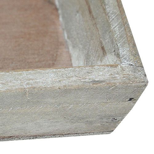 Floristik24 Ciotola in legno grigio chiaro 39cm x 15cm